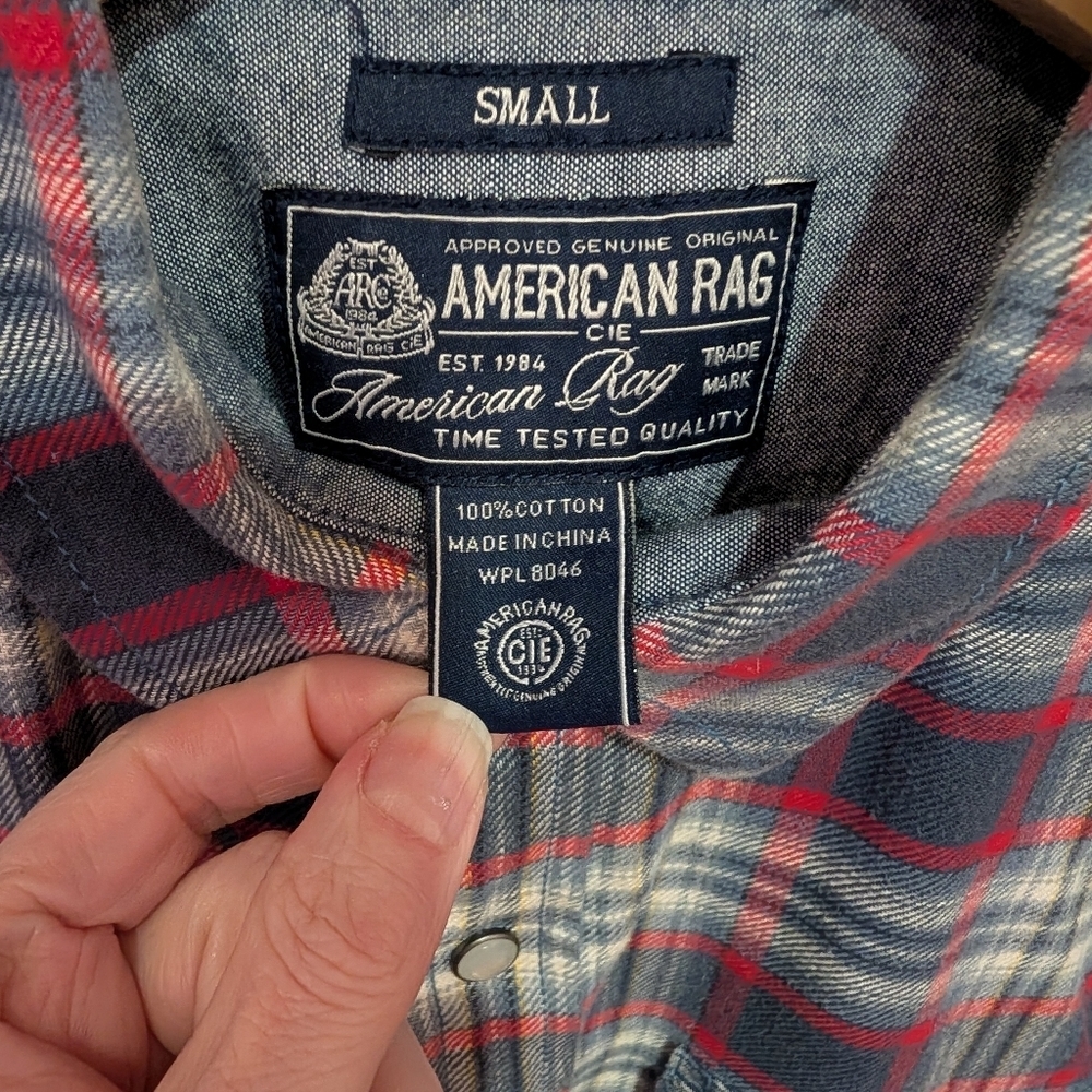 2 American Rag Pearl Snap Button-Up Shirts (S) - Picture 6 of 10